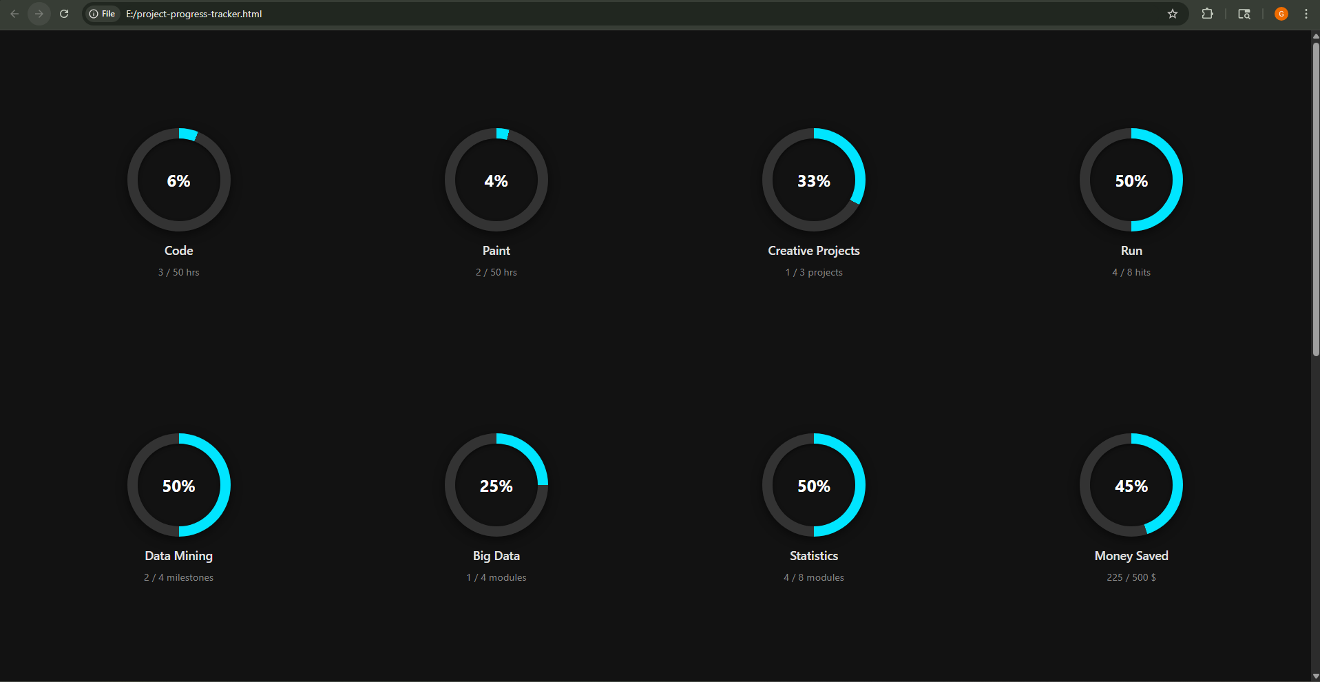 Mini Progress Tracker
